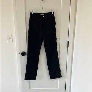 Black Jeans with Wavy Side Detail